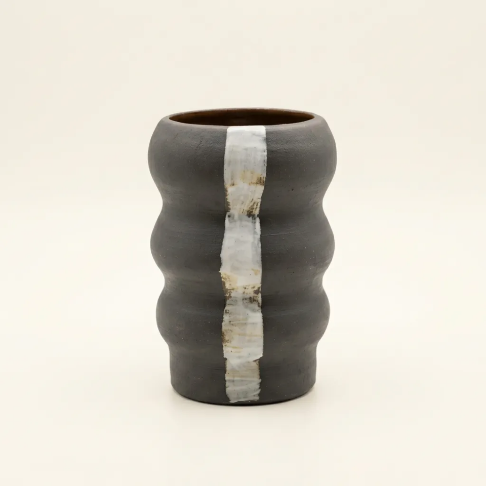 Boğum Detaylı Stoneware Vazo