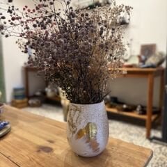 Altın Yaldız Detaylı Vazo