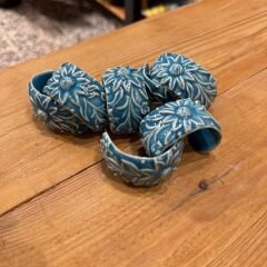 Çiçek Motifli Peçete Halkası