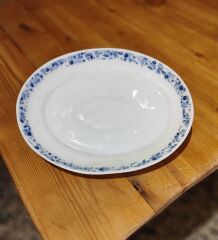 Kenarları Desen Baskı Detaylı Porselen Tabak