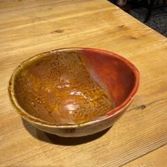 Kırmızı Tonlarında Çok Amaçlı Seramik Kase