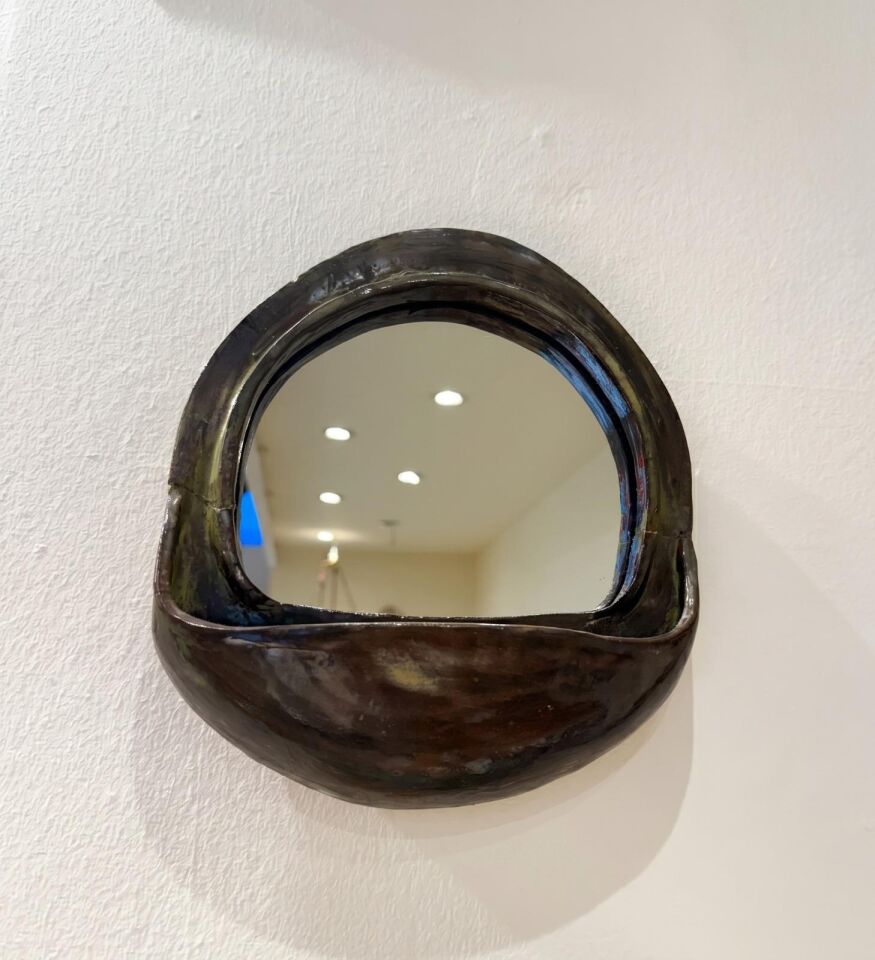 Oval Formda Seramik Ayna