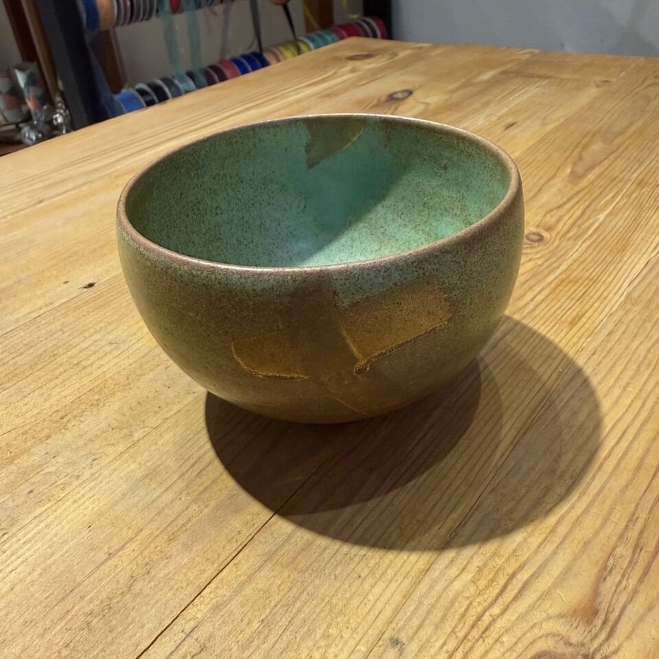 Toprak Dokulu Turkuaz Seramik Sunum Kasesi