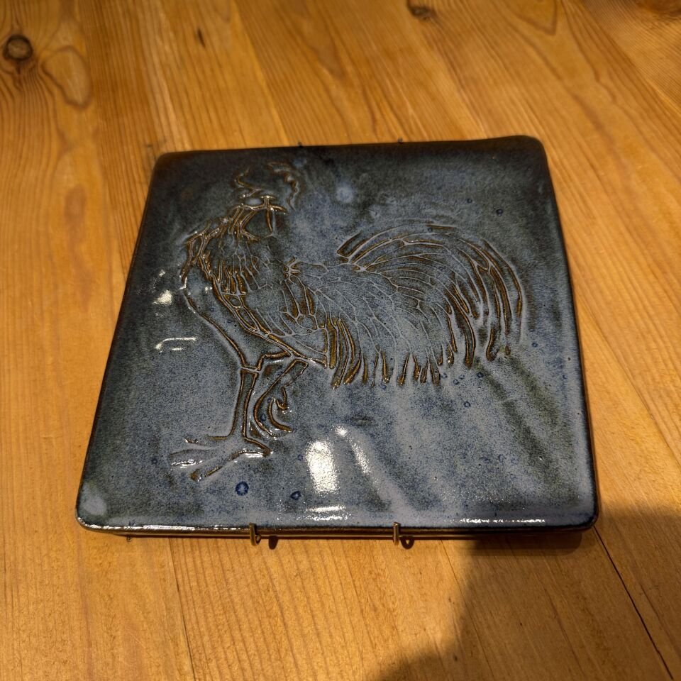 Horoz Desenli Seramik Plaket