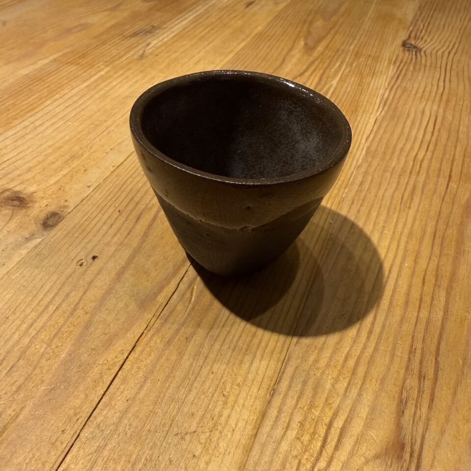 Mat Kahverengi Seramik Shot Bardağı