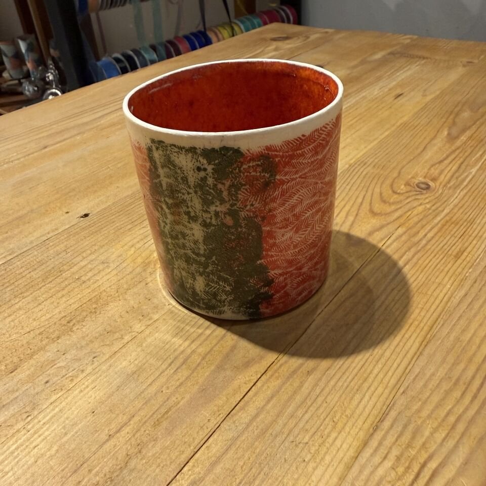 Desenli Seramik Kupa