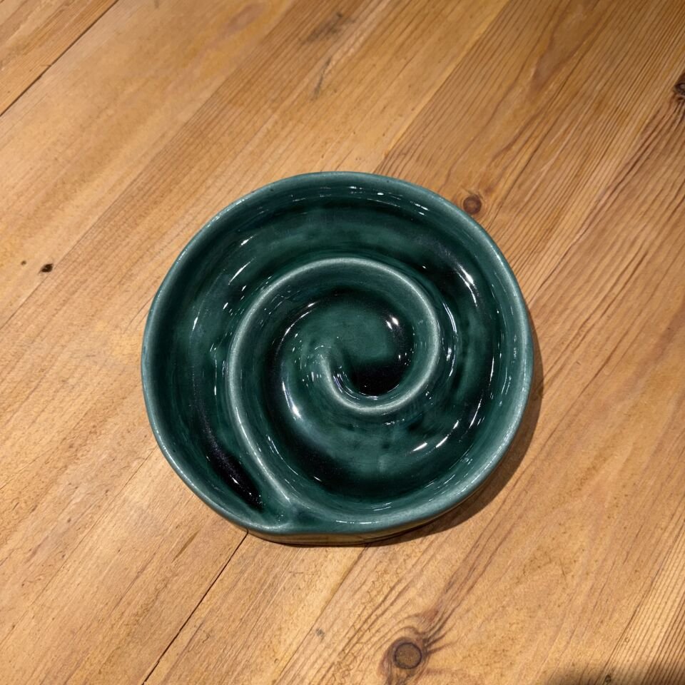 Zümrüt Yeşili Seramik Spiral Obje