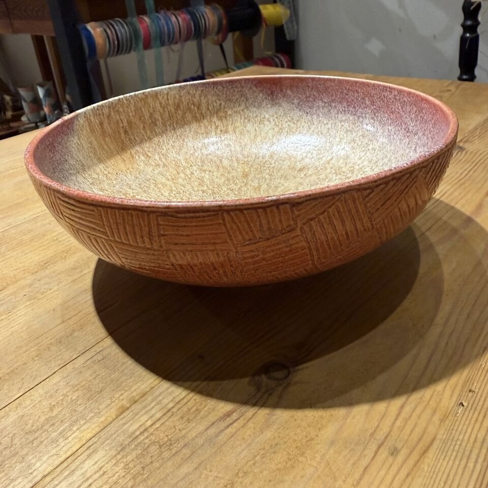 Geometrik Dokulu Seramik Kase