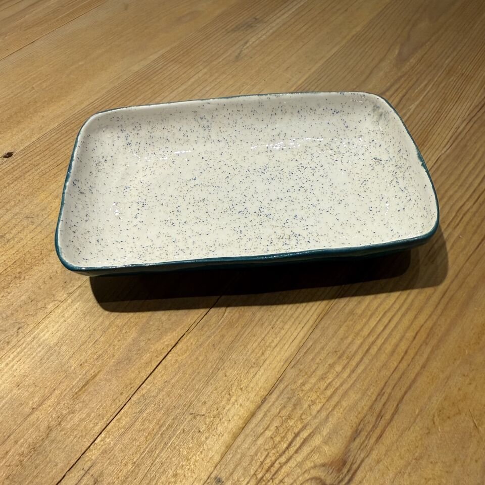 Benekli Seramik Sunum Tabağı