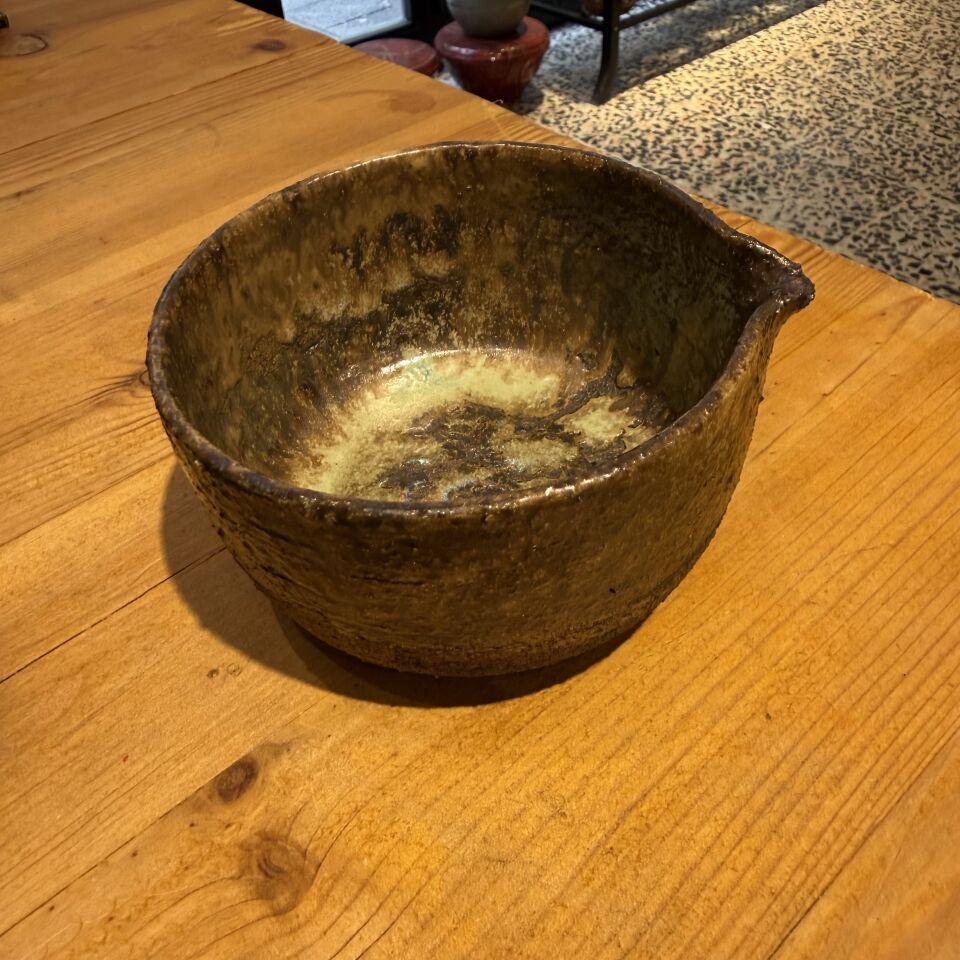 Toprak Dokulu Seramik Matcha Kasesi