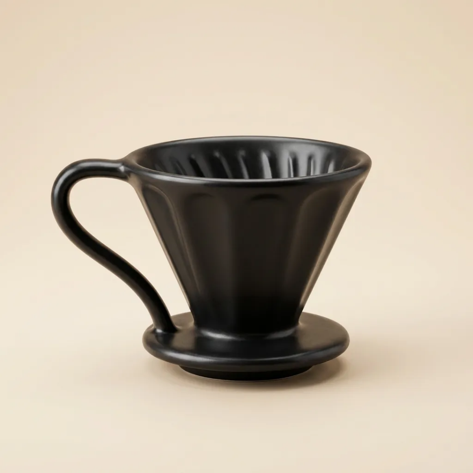 Mat Siyah Seramik Kahve Dripper - V60