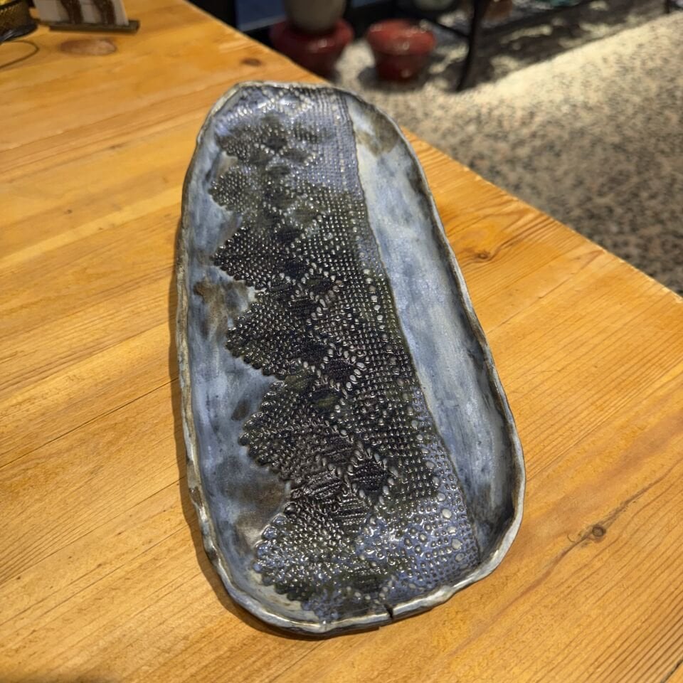 Desenli Seramik Sunum Tabağı