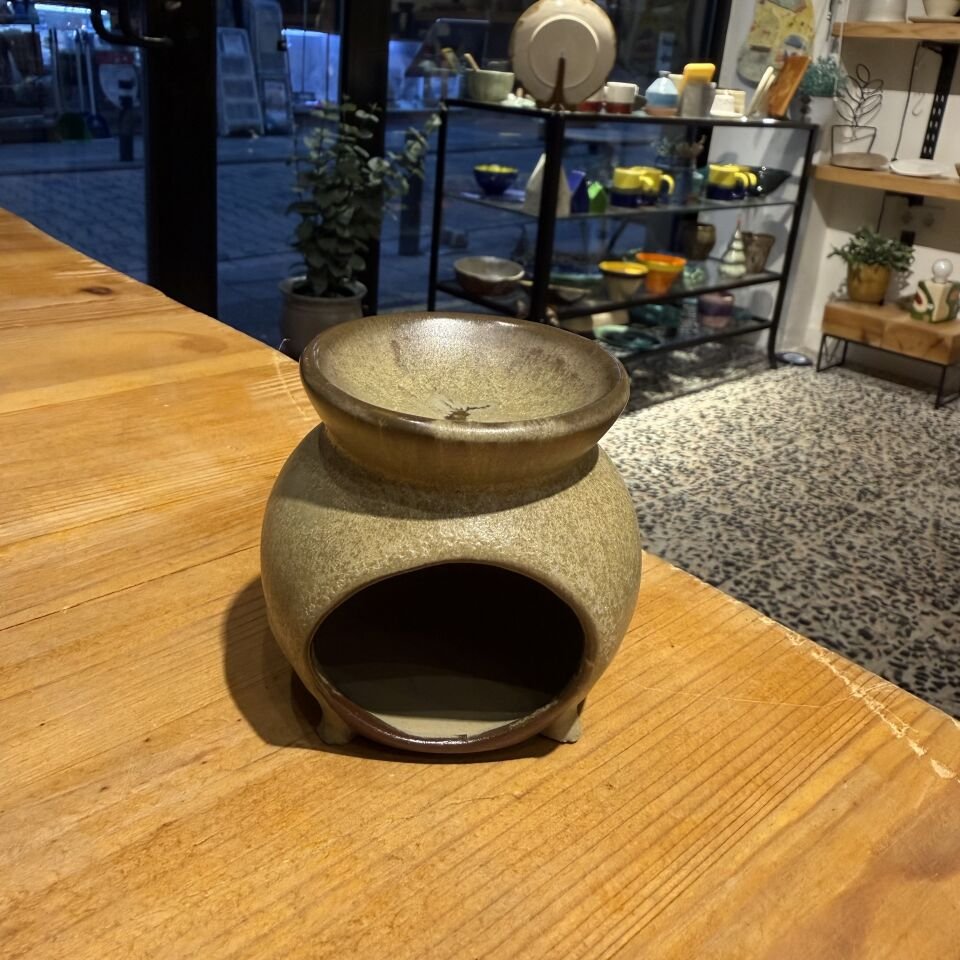 Stoneware Ayaklı Buhurdanlık