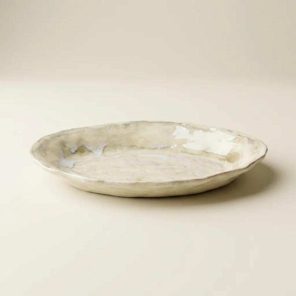Seramik Oval Kayık Tabak